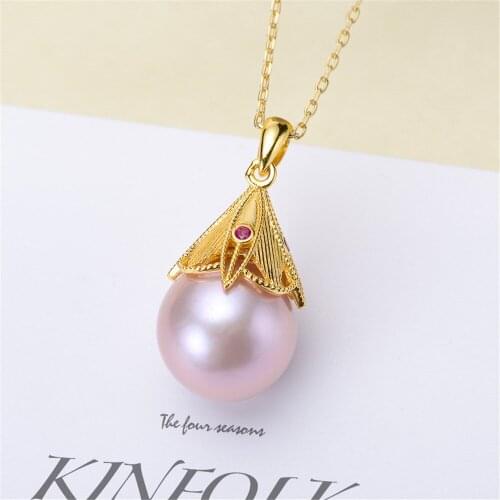 Factory Wholesale Real Solid S925 Sterling Silver Accessories DIY Jewelry Making Pearl Pendant For Women Charm Gift