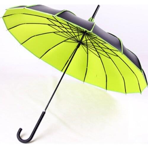 16 Ribs Pagoda Parasol Princess Long-Handle Windproof and Rainy Umbrella DIN889