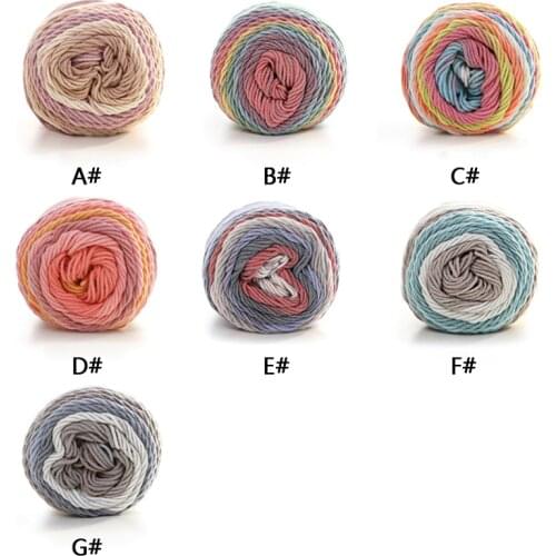 100g 193M Yarn Rainbow Soft Cotton Yarn Knitting Wool Thick Crochet For Baby Hand Knitted Sweater Blanket Socks Hat Scarf DIY