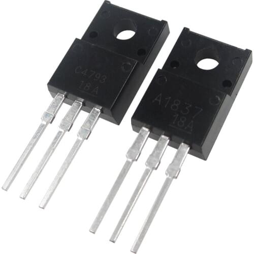 20PCS 20PCS=(5PCS 2SC4793+5PCS 2SA1837) C4793 A1837 230V 1A TO220F new original