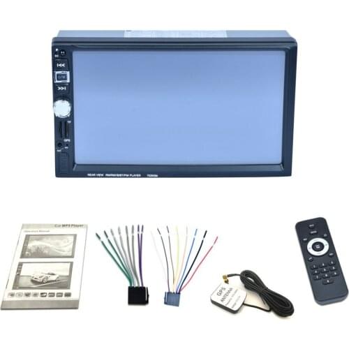 7026 1080P Digital 7 Inch Touch Screen Car Multimedia Player for Mobile Phone Interconnection GPS FM