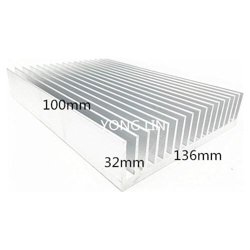 2PCS Heatsink136*32-100MM/Aluminum radiatorAluminum/Radiator-fan radiator aluminum profile high quality computer case high power
