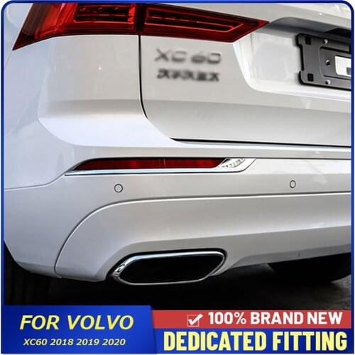 Auto Parts For Volvo XC60 2018 2019 2020 Car Rear Foglight Eyebrow Cover Trim Strips Exterior Decorations