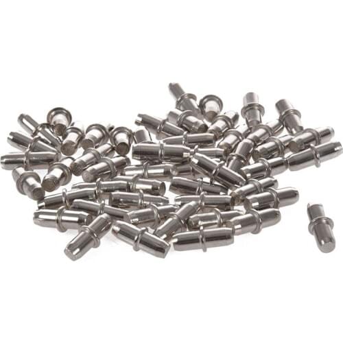 BMBY-50pc Cabinet Cupboard Wooden Chopping Shelf Support Pins Nails 16mm x 5mm