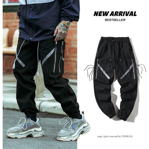 Streetwear Mens Multi Pockets Cargo Pants Harem Joggers Harajuku Sweatpant Hip Hop Trousers Male Track Pants Men Pants