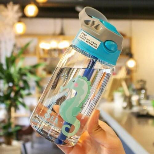 Baby Kids Water Bottles Drinking Infant Children School Water Bottles For Kids Cute Plastic Bottles With Straw