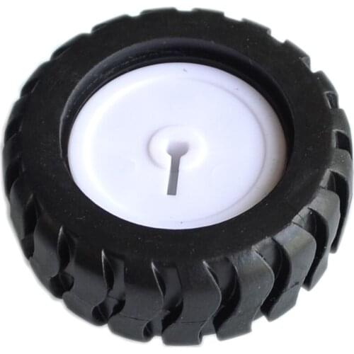 K346 43*19*3mm D-hole Rubber Wheel Suitable for N20 Motor D Shaft Tire Car Robot DIY Toys Parts