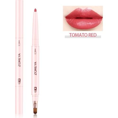 Red Lip Liner Glitter Pencil Lipstick Contour Makeup Waterproof Lipliner Pen Makeup Brush Cosmetics Long Lasting Waterproof Sexy