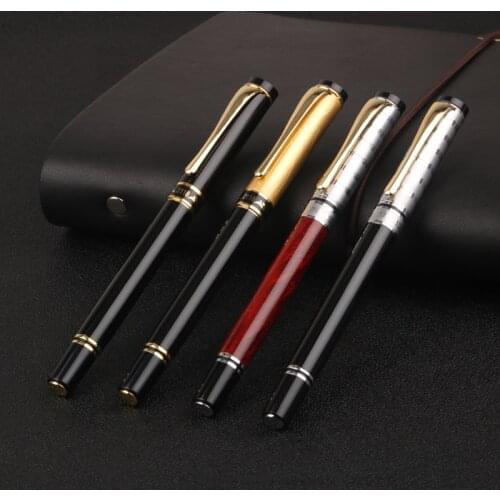 Metallic red wood grain signature neutral pen treasure bead pen creative advertising gift pen