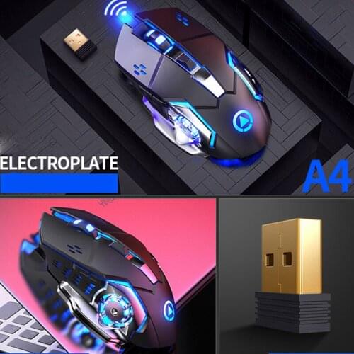Silent 2.4GHz Wireless Mouse 1600 DPI Gamer Gaming Rechargeable Mice USB Office Laptop PC Computer Ergonomic Mouse