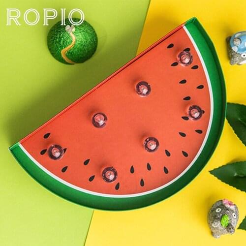 ROPIO 3D Watermelon LED Night Light Paperboard Marquee Indoor Decor Neon Light Figurine Tube Desk Lamp with Adjustable Dimmer