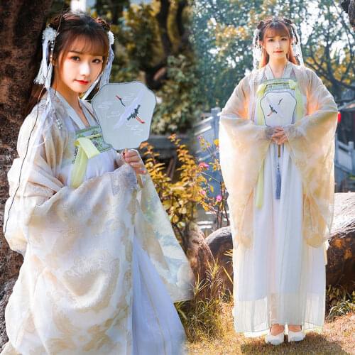 2019 New Women Hanfu Dance Costume Cheongsam Tang Suit Princess Dress Female Chinese Traditional Dresses Cosplay Clothes DWY1160