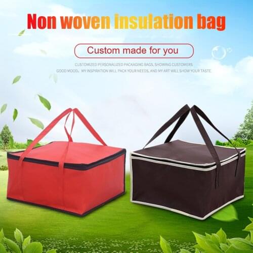 Cooler Lunch Box Pouch Portable Keeping Fresh Insulated Thermal Frozen Food Drinks Picnic Zipper Ice Bags 30x30x22cm