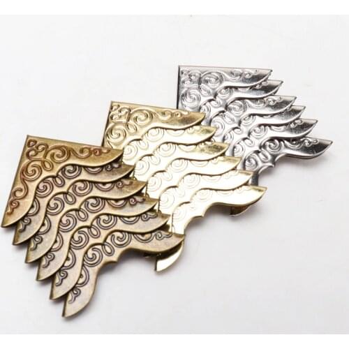 40pcs practical metal bronze Book Scrapbooking Album Menu Folder Corner Protectors Corner For Photo Album DIY cp1808