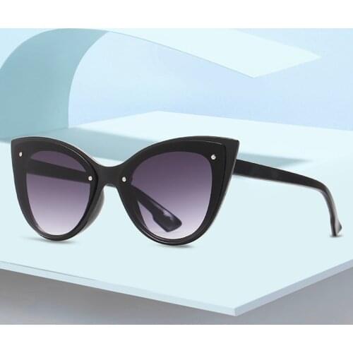New sunglasses fashion big frame cat eye sunglasses women trend ins colorful sunglasses men personality street driving glasses