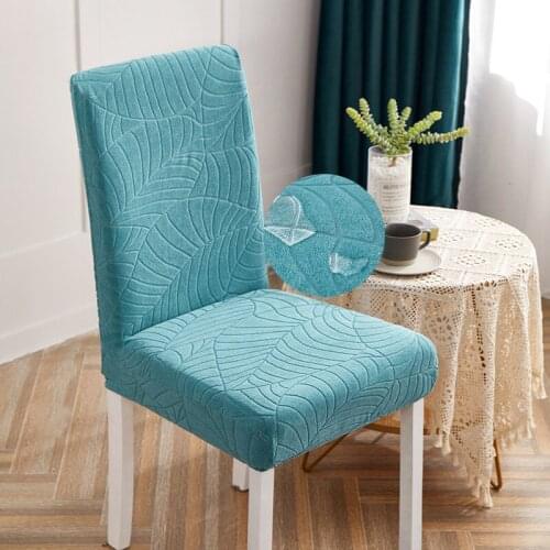 Spandex Polyester Fabric Simple Style Solid Waterproof Handmade Universal Chair Covers Seat Covers for Dining Room Chairs