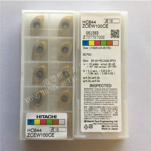 ZCEW100CE HC844 Original Hitachi Carbide Inserts Milling Inserts Lathe Tools 10Pcs/Lot