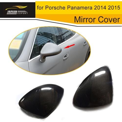 Carbon Fiber Car Side Mirror Cover Trim for Porsche Panamera 2014 2015