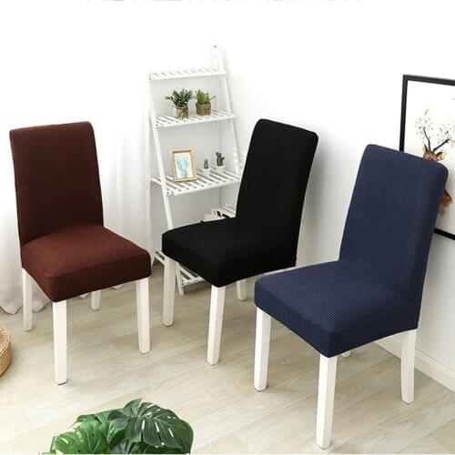 Thickened Solid Color Fleece Rice Elastic Comfortable Chair Cover Protector With Elastic Bandage No Shrinkage Stretch Fabric