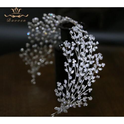 Gorgeous Queen Cubic Zircon Wedding Crowns Tiaras Crystal Evening Hairbands Brides Hair Accessories Prom Jewelry