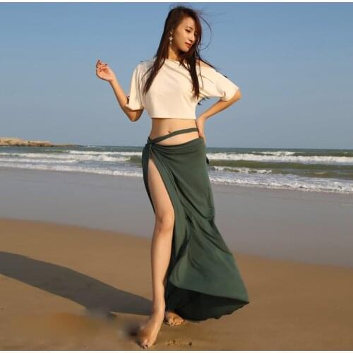 New Bellydance Costume modal top+ skirt 2pcs Woman Belly Dance set Belly Dance Performance Wear Competition Show set