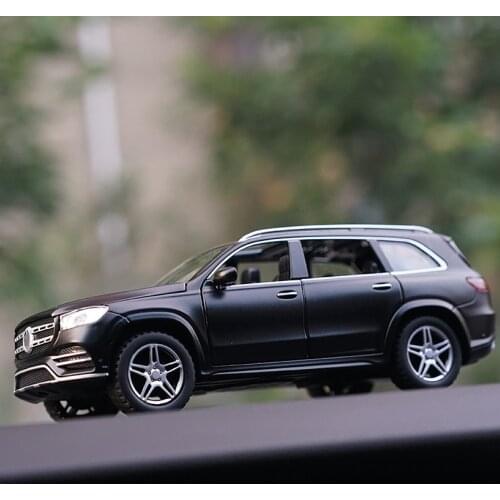 1:32 BENZ GLS 580 SUV models car Alloy pull back diecast cars light 6 door miniature Car adult collection gift