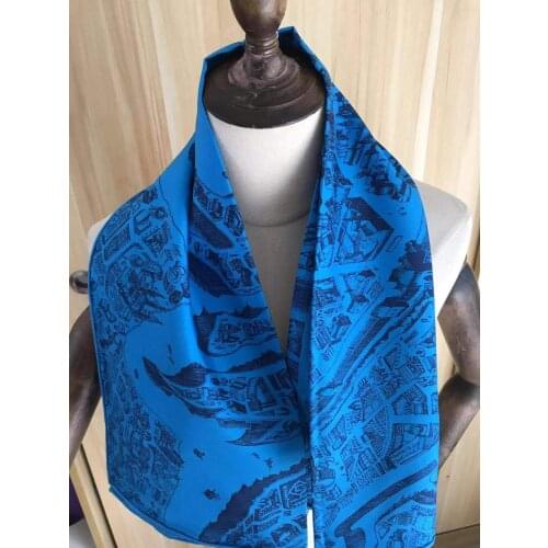 2020 new arrival spring autumn classic horse100% pure silk scarf twill hand made roll 90*90 cm shawl wrap for women lady gift