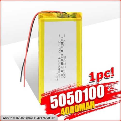 5050100 3.7v 4000mAh li-ion Lipo cells Lithium Li-Po Polymer Rechargeable Battery For Notebook PDA Portable POS Devices
