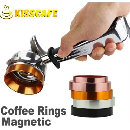 58mm Stainless Steel Intelligent Dosing Ring Brewing Bowl Magnetic Coffee Powder For Espresso Barista Funnel Portafilter