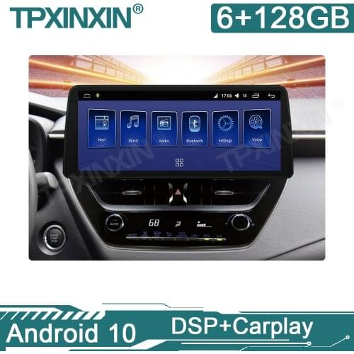 12.3" Android 10 Car Multimedia Player Radio GPS Navigation for Toyota Corolla Railing Lingshang Asia Lion 2019-2021 CarPlay BT