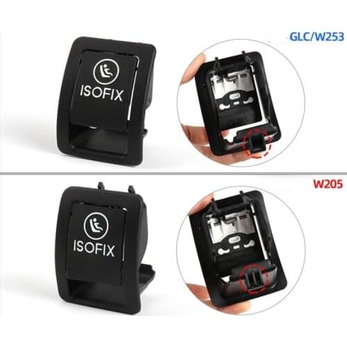QDPATRICK Black Seat Mend ISOFIX Switch Cover Child Seat Fit for Benz C Class W205 C350 C200 C180 C260L 300GLC260 2015-2021