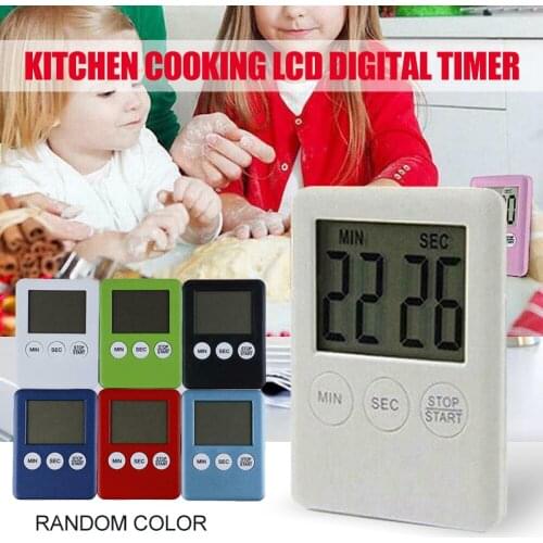 LCD Digital Timer Thin Countdown Alarm Clock Alarm Magnetic Convenience Alarm Timing Clock Household Mini Kitchen Timer Tools