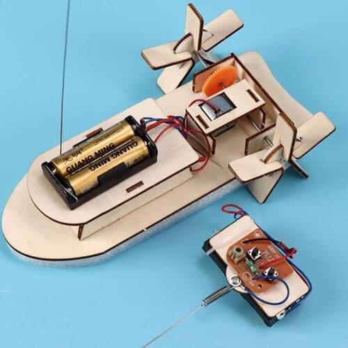 Wooden Remote controlled Student Science Technology Production DIY Electronic Kit Constructor Designer for Boys