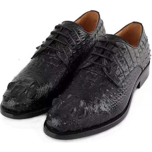 Hexiaofengdedian new men dress shoes male formal shoes crocodile leather shoes