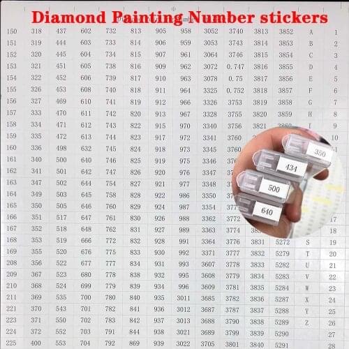 546pcs Diamond Painting Storage Box Number Label Stickers Diamond Painting Accessories Stickers Diamond Embroidery tools