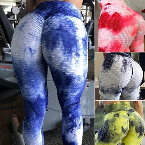 Fitness Tie Dye Leggings Brands Women Fashion Legging Aztec Round Ombre Printing leggins Slim High Waist Leggings Woman Pants