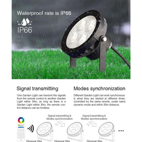 Miboxer New 18W Garden Light FUTC09 RGB+CCT led Lawn Light Waterproof IP66 Outdoor Lighting AC100~240V 50/60Hz