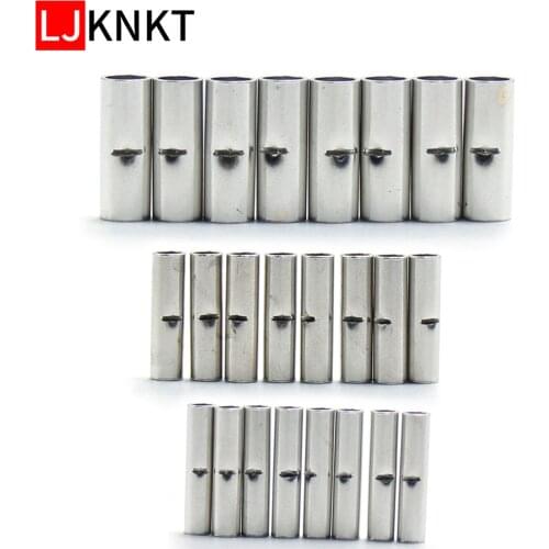 100pcs Butt Wire Connector Ferrules Electrical Cable Crimp Terminal Copper Tinned Splice Non-Insulated Sleeve Bare kit