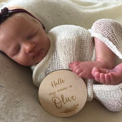 Wooden Baby announcement, Newborn Photography Props, New Baby Gift, Baby Shower Gift , hello world