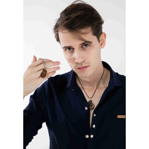 Ammonite Fossils Necklace Swirl Snail Amonite Jewelry Bohemian