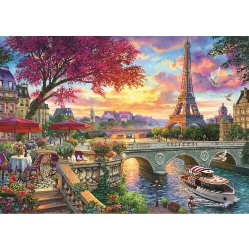 At Jigsaw Puzzle 3000 Pcs Spring In Paris Eiffel Tower For Adult&Kids Toy Educational Entertaintment Landscape Fun Games