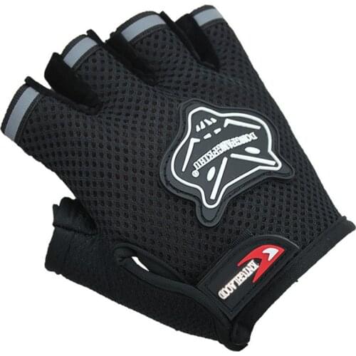 Breathable Fitness Gloves Silicone Palm Hollow Back Gym Gloves Summer Half Short Cycling Finger Gloves Weightlifting Guantes