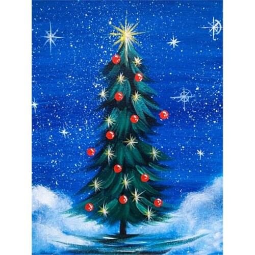 Full Square Diamond Art Kits Winter Rhinestones Diamond Embroidery Cross Stitch Christmas Tree 5D DIY Mosaic Decortion