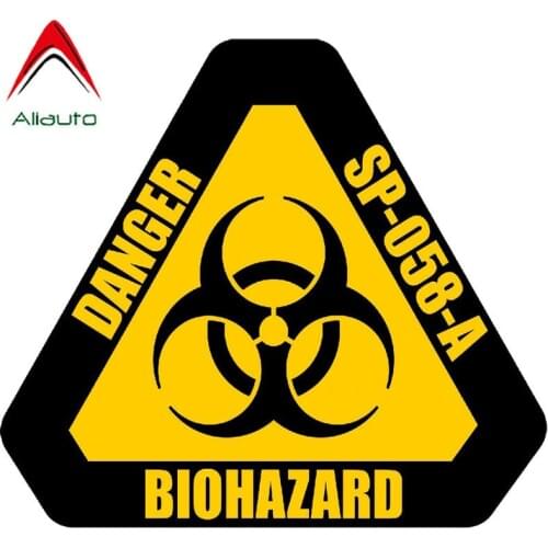 Aliauto Warning Mark Personality Car Sticker Danger Biohazard Sign Reflective Waterproof Automobile Motorcycle Parts,12cm*10cm