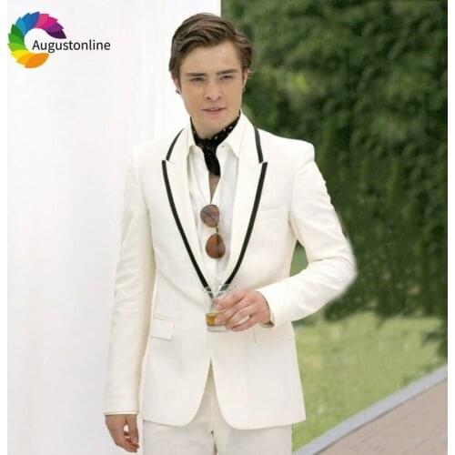Slim Fit Men Suits Wedding Groom Tuxedos 2 Pieces (Jacket+Pants) Best Man Bridegroom Suits Blazer Prom Wear