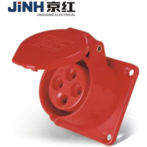 Industrial Plug and Socket 4pin Electrical Connector 16A IP44 Wall Mounted Socket 380V-415V
