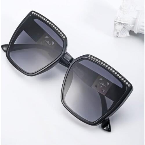 2021New Gradient Multicolor Women Square Diamond Sunglasses Men Fashion Shading Mirror Brand Design Outdoor Driving GlassesUV400