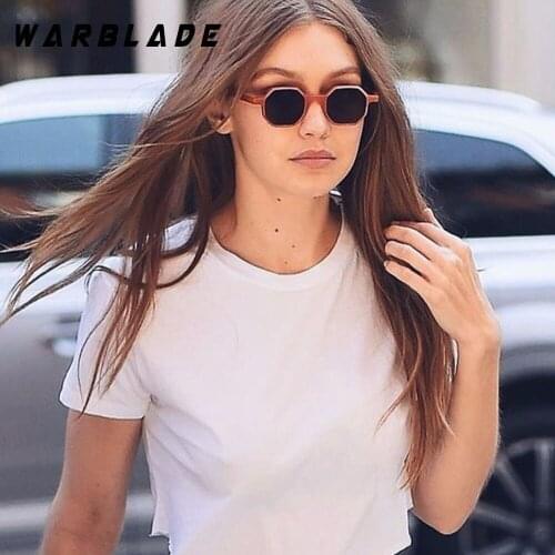 WARBLADE Fashion Sunglasses Women Brand Designer Small Frame Polygon Sunglasses Multicolor Frame Vintage Octagon Sun Glasses