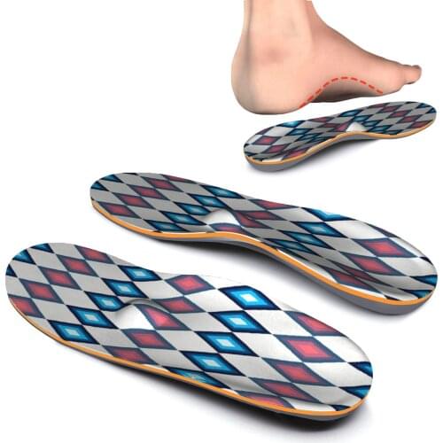 Printing Memory Foam Insoles Plantar Fasciitis Arch Support Insoles for Women Men,Shock Absorption Sports Shoe Inserts