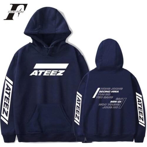 LUCKYFRIDAYF 2019 ATEEZ Hoodies Sweatshirt the Hip hop Pop Act New Style Hoodies Ouewear Pullovers Casual Sweatshirt harajuku